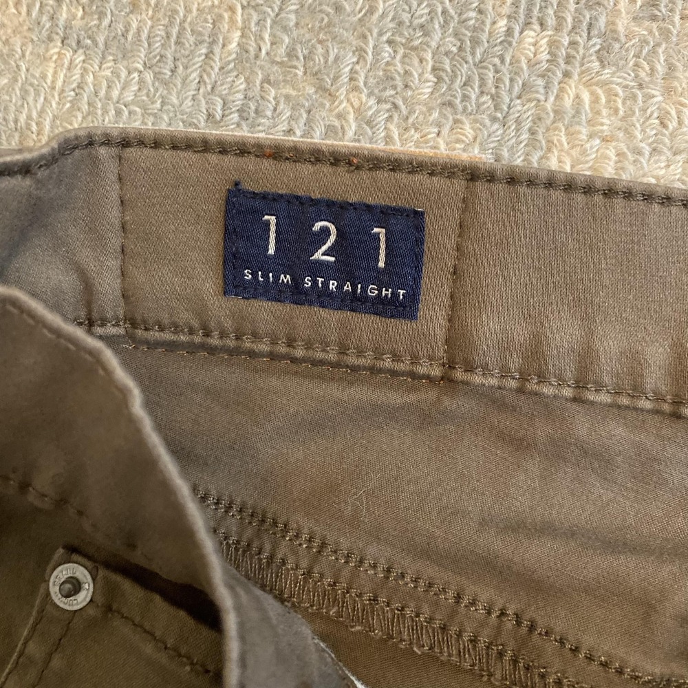 Lucky Brand 121 Slim Straight Pants Mens 33x32 Brown Stretch 5 Pocket Jeans - Picture 4 of 14